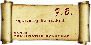 Fogarassy Bernadett névjegykártya